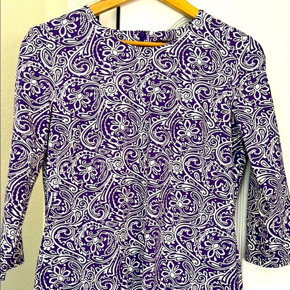 J. McLaughlin Dresses & Skirts - J. McLaughlin Purple Sheath Midi Dress 3/4 Sleeve